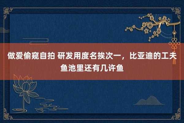 做爱偷窥自拍 研发用度名挨次一，比亚迪的工夫鱼池里还有几许鱼