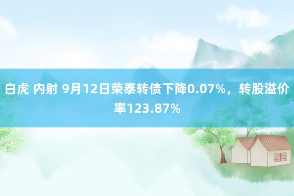 白虎 内射 9月12日荣泰转债下降0.07%，转股溢价率123.87%