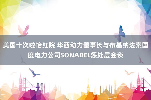 美国十次啦怡红院 华西动力董事长与布基纳法索国度电力公司SONABEL惩处层会谈