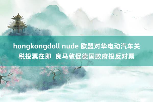 hongkongdoll nude 欧盟对华电动汽车关税投票在即  良马敦促德国政府投反对票