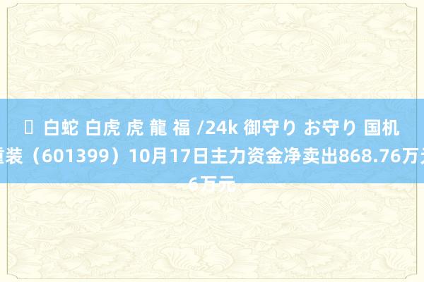 ✨白蛇 白虎 虎 龍 福 /24k 御守り お守り 国机重装（601399）10月17日主力资金净卖出868.76万元