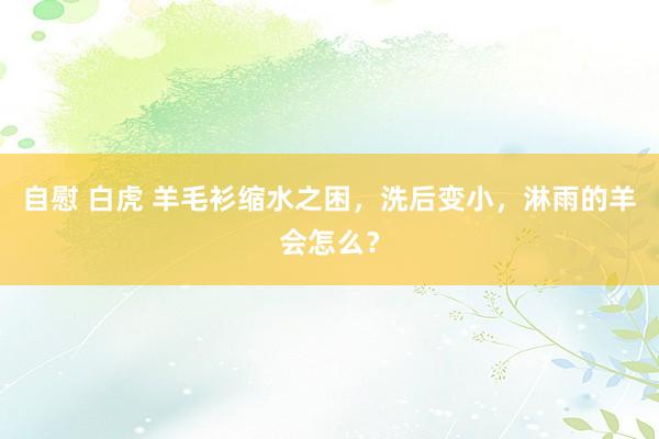 自慰 白虎 羊毛衫缩水之困，洗后变小，淋雨的羊会怎么？