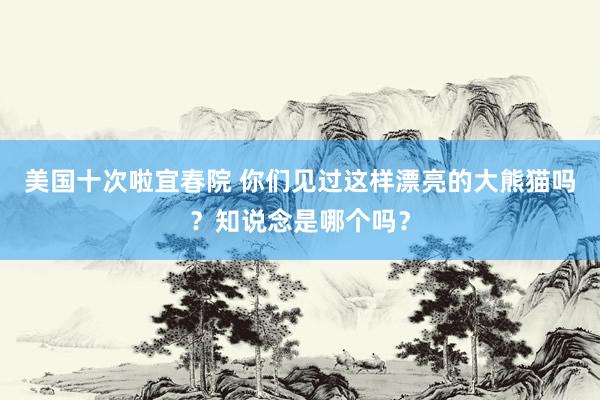 美国十次啦宜春院 你们见过这样漂亮的大熊猫吗？知说念是哪个吗？