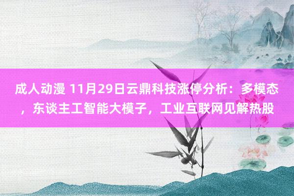 成人动漫 11月29日云鼎科技涨停分析：多模态，东谈主工智能大模子，工业互联网见解热股