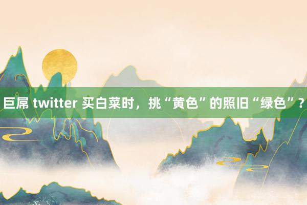 巨屌 twitter 买白菜时，挑“黄色”的照旧“绿色”？