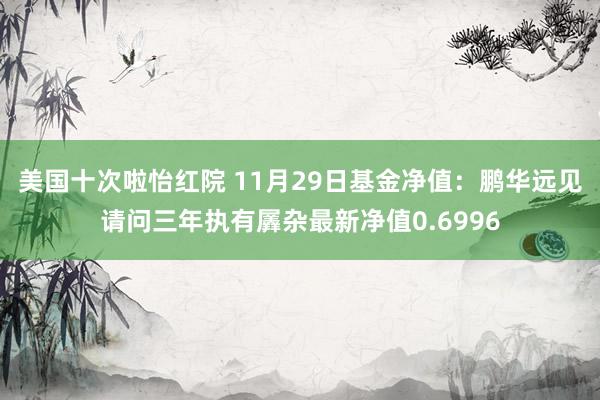 美国十次啦怡红院 11月29日基金净值：鹏华远见请问三年执有羼杂最新净值0.6996