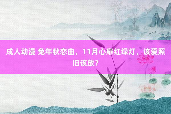 成人动漫 兔年秋恋曲，11月心扉红绿灯，该爱照旧该放？