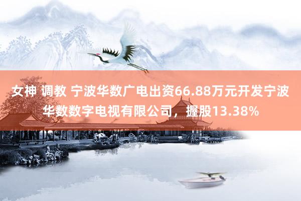 女神 调教 宁波华数广电出资66.88万元开发宁波华数数字电视有限公司，握股13.38%