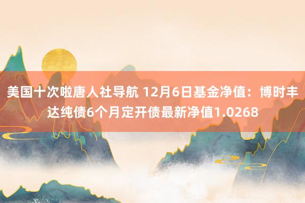 美国十次啦唐人社导航 12月6日基金净值：博时丰达纯债6个月定开债最新净值1.0268