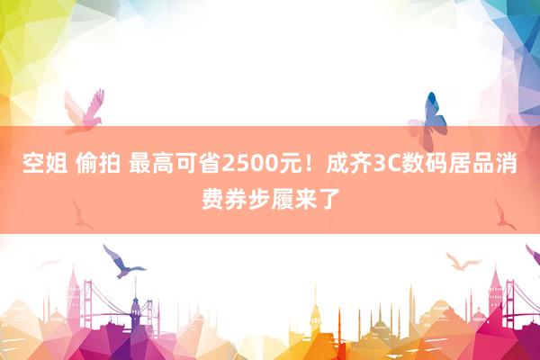 空姐 偷拍 最高可省2500元！成齐3C数码居品消费券步履来了