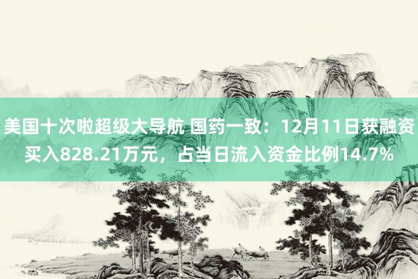 美国十次啦超级大导航 国药一致：12月11日获融资买入828.21万元，占当日流入资金比例14.7%