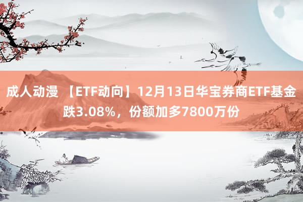 成人动漫 【ETF动向】12月13日华宝券商ETF基金跌3.08%，份额加多7800万份