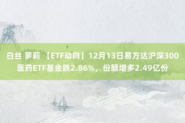 白丝 萝莉 【ETF动向】12月13日易方达沪深300医药ETF基金跌2.86%，份额增多2.49亿份