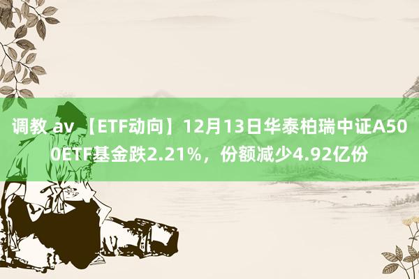 调教 av 【ETF动向】12月13日华泰柏瑞中证A500ETF基金跌2.21%，份额减少4.92亿份