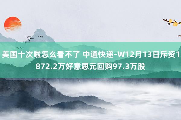 美国十次啦怎么看不了 中通快递-W12月13日斥资1872.2万好意思元回购97.3万股