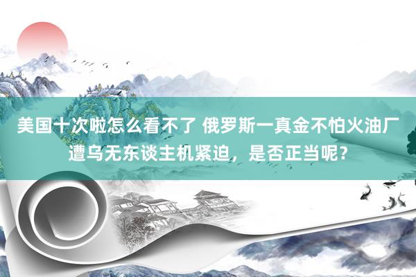 美国十次啦怎么看不了 俄罗斯一真金不怕火油厂遭乌无东谈主机紧迫，是否正当呢？