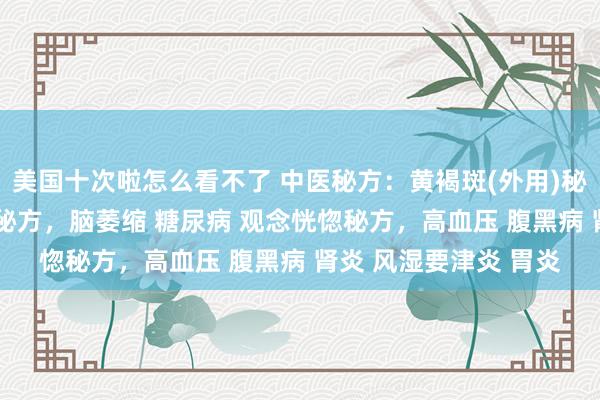 美国十次啦怎么看不了 中医秘方：黄褐斑(外用)秘方，多样疤痕(外用)秘方，脑萎缩 糖尿病 观念恍惚秘方，高血压 腹黑病 肾炎 风湿要津炎 胃炎