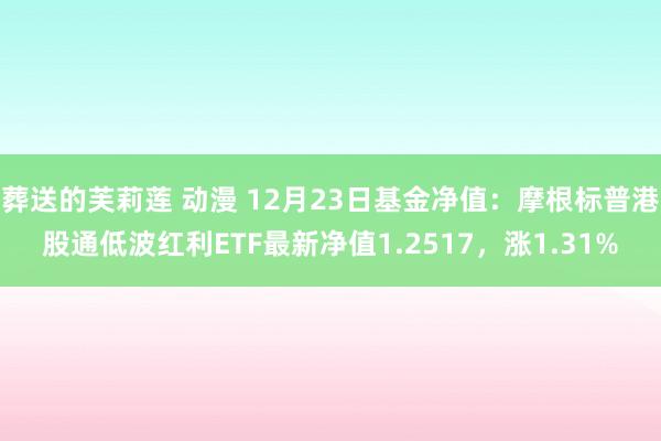 葬送的芙莉莲 动漫 12月23日基金净值：摩根标普港股通低波红利ETF最新净值1.2517，涨1.31%