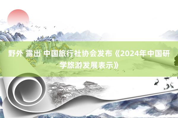 野外 露出 中国旅行社协会发布《2024年中国研学旅游发展表示》