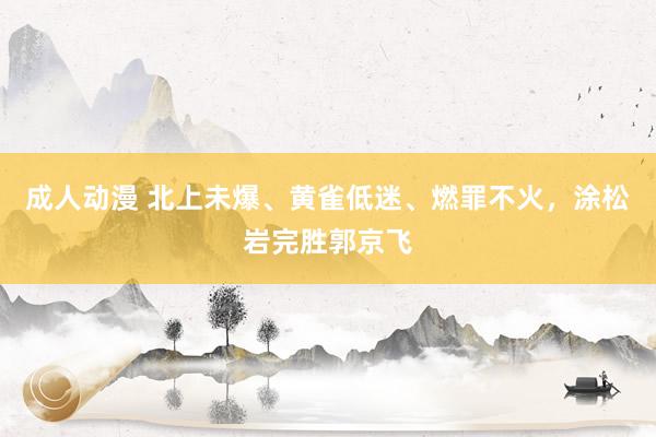 成人动漫 北上未爆、黄雀低迷、燃罪不火,涂松岩完胜郭京飞