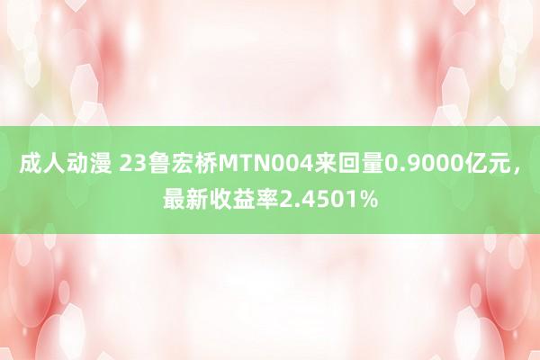 成人动漫 23鲁宏桥MTN004来回量0.9000亿元，最新收益率2.4501%
