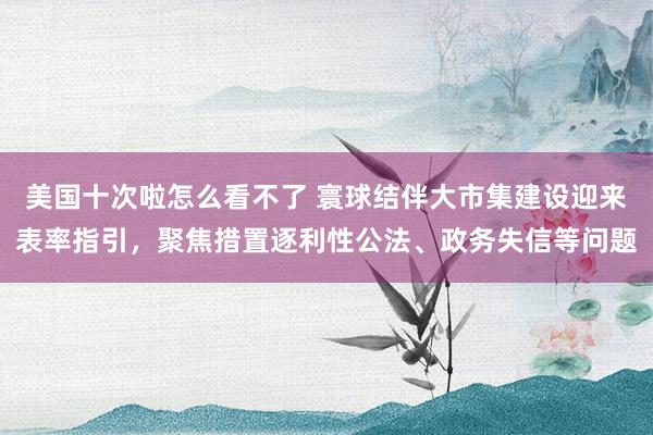 美国十次啦怎么看不了 寰球结伴大市集建设迎来表率指引,聚焦措置逐利性公法、政务失信等问题